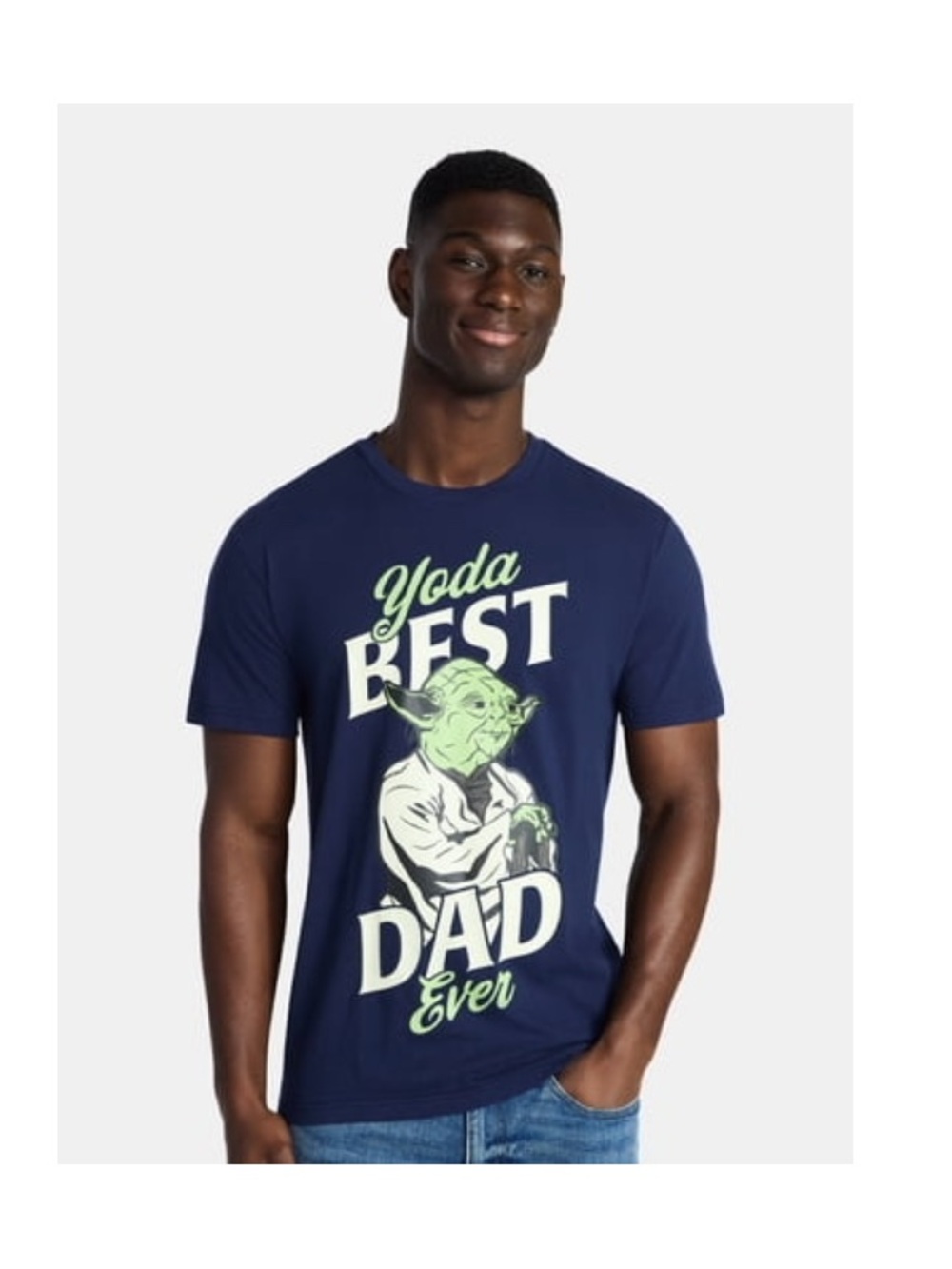 MAD Engine Navy Short Sleeve 'Yoda Best Dad Ever'‎ Graphic Tee